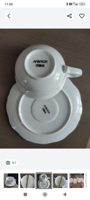 Filiżanki z talerzykiem 6szt