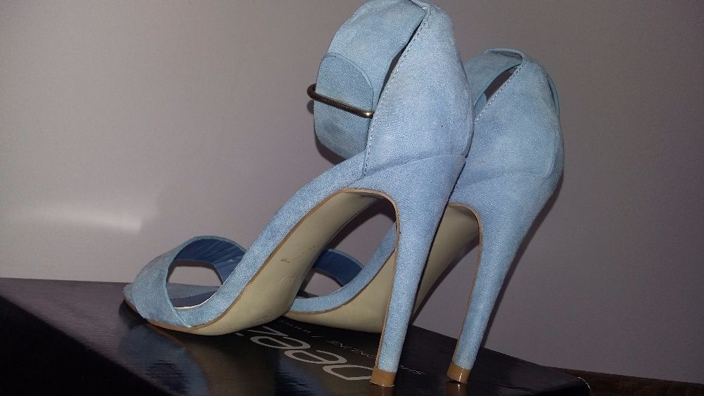 Sandałki deezee 37 nowe niebieskie szpilki