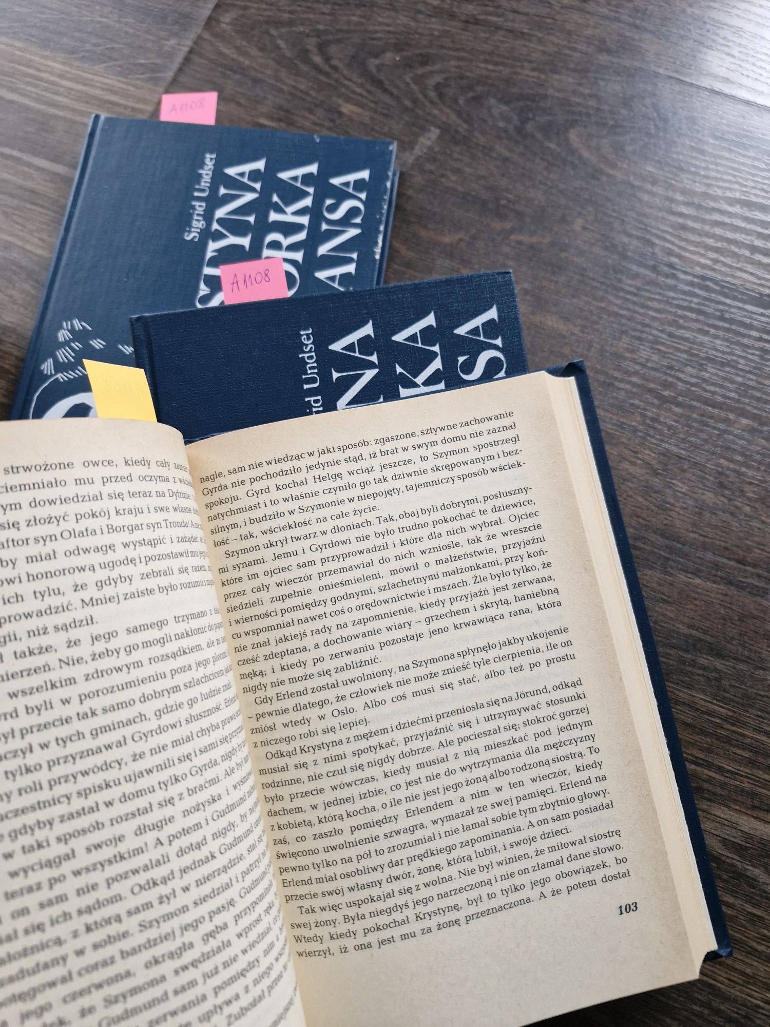 A1108. "Krystyna córka Lavransa" Sigrid Undset