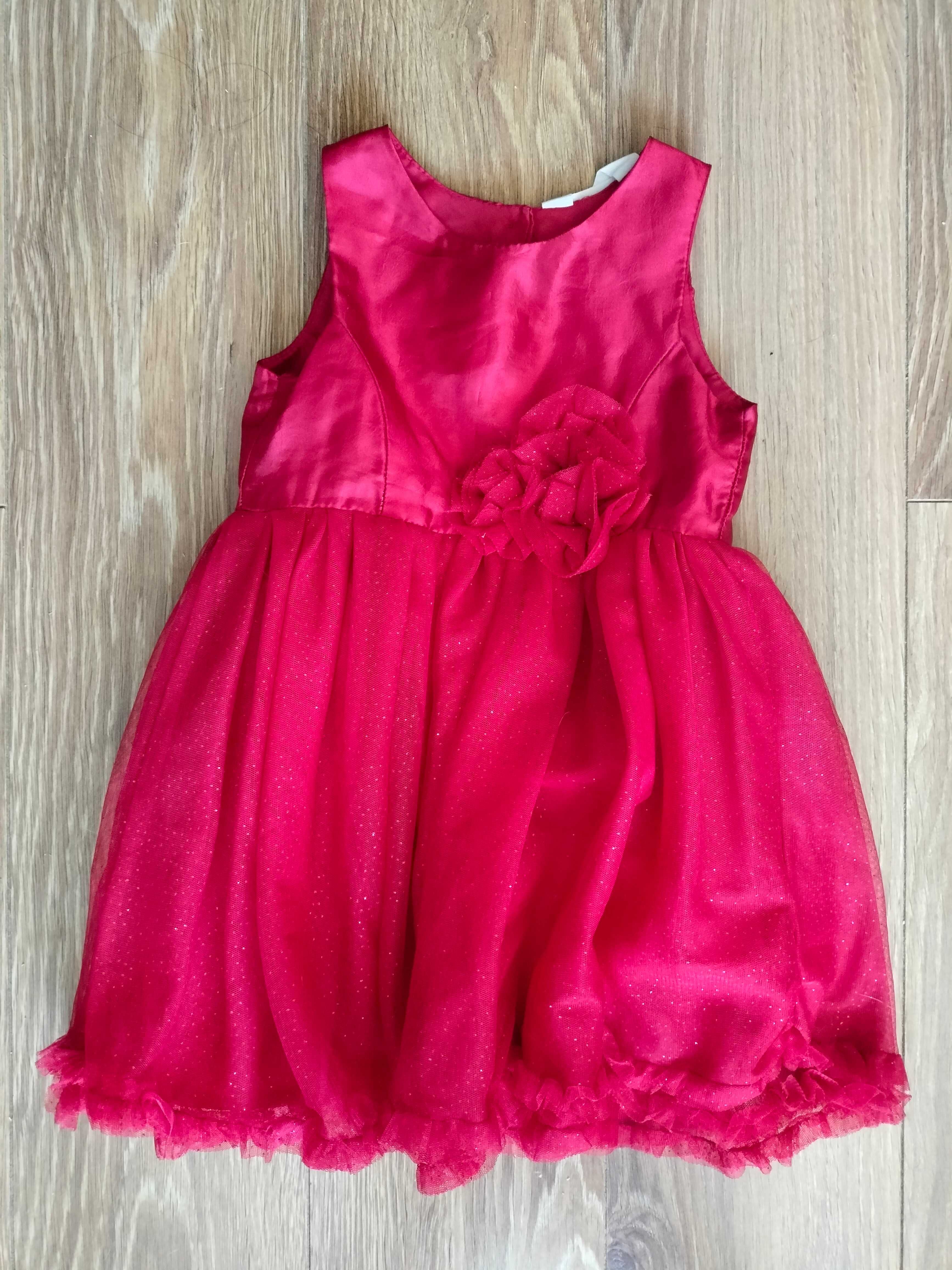 Sukienka czerwona dziewczęca rozmiar 98
