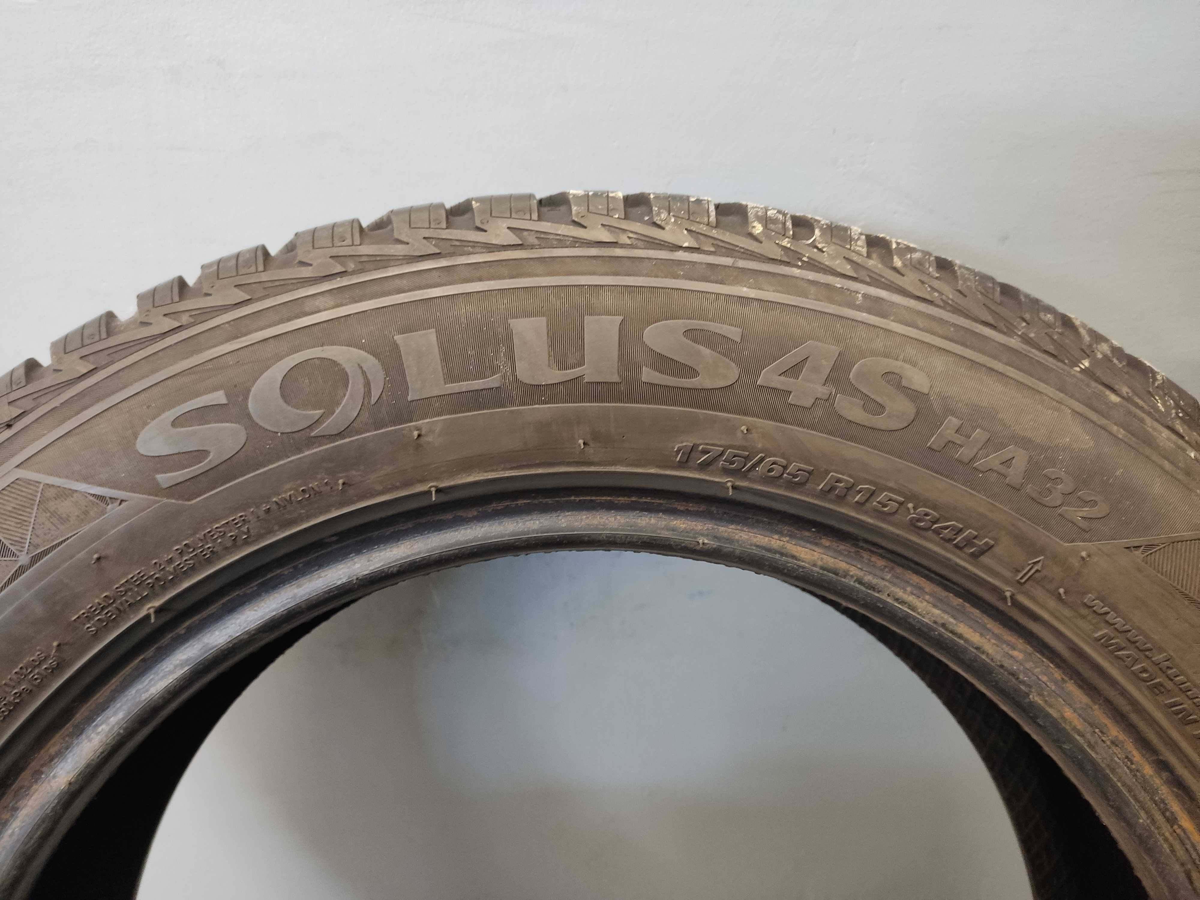 2x175/65R15 Kumho Solus 4S HA32, 84H, 2023 rok, bieżnik 6,6mm