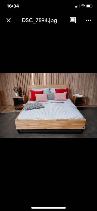 Łóżko Dębowe w stylu Industrialnym LOFT