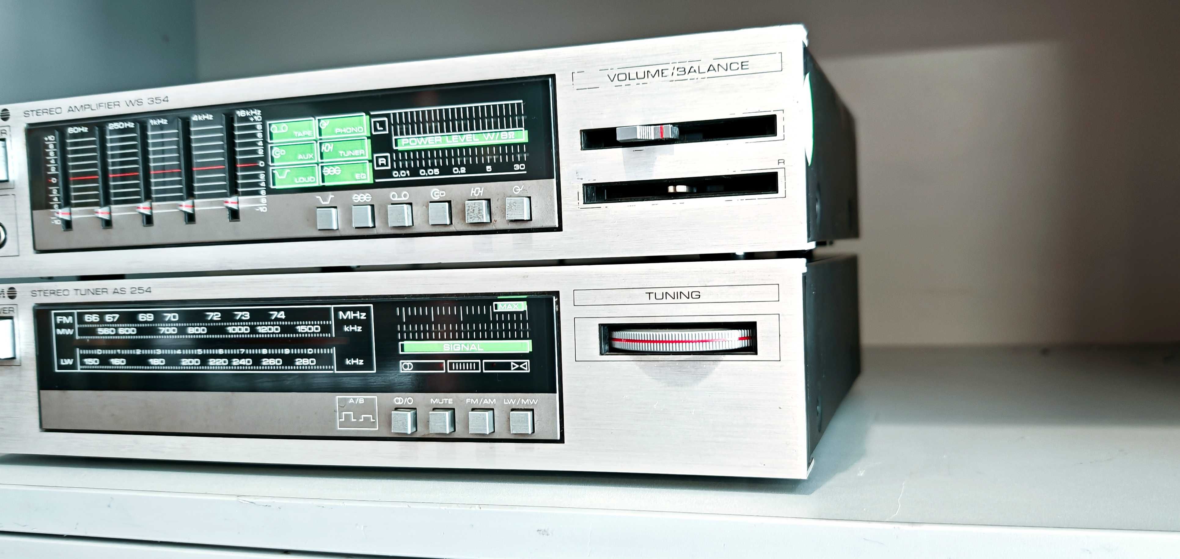 Wzmacniacz HiFi Unitra Diora WS 354 z korektorem Graf +Tuner AS 254 !!