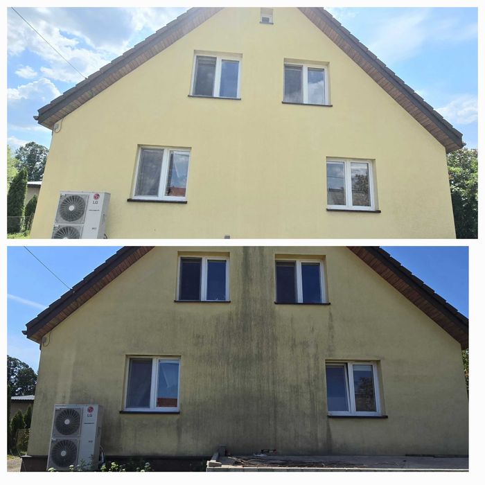 Mycie elewacji i kostki brukowej