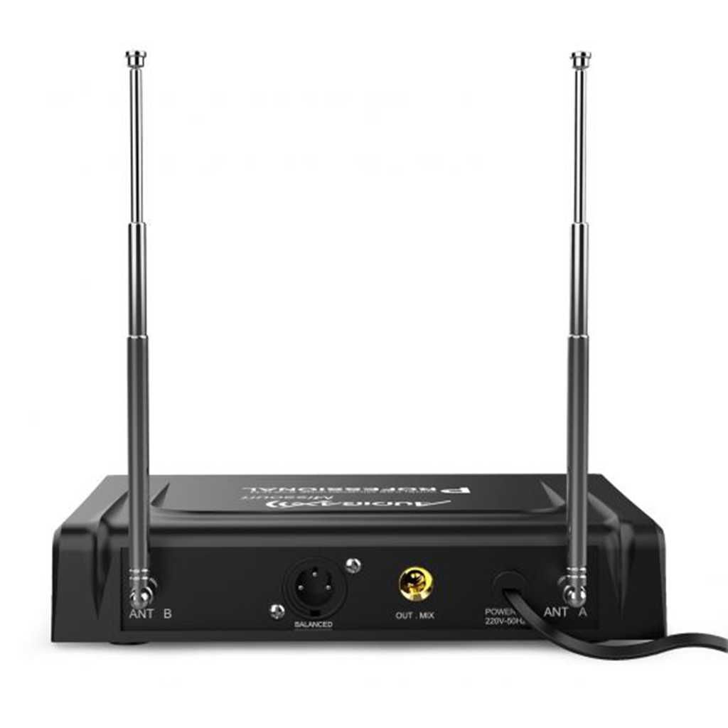 Pack 2 Microfones Mão Frequência VHF Sem Fio Até 80 Metros Karaoke