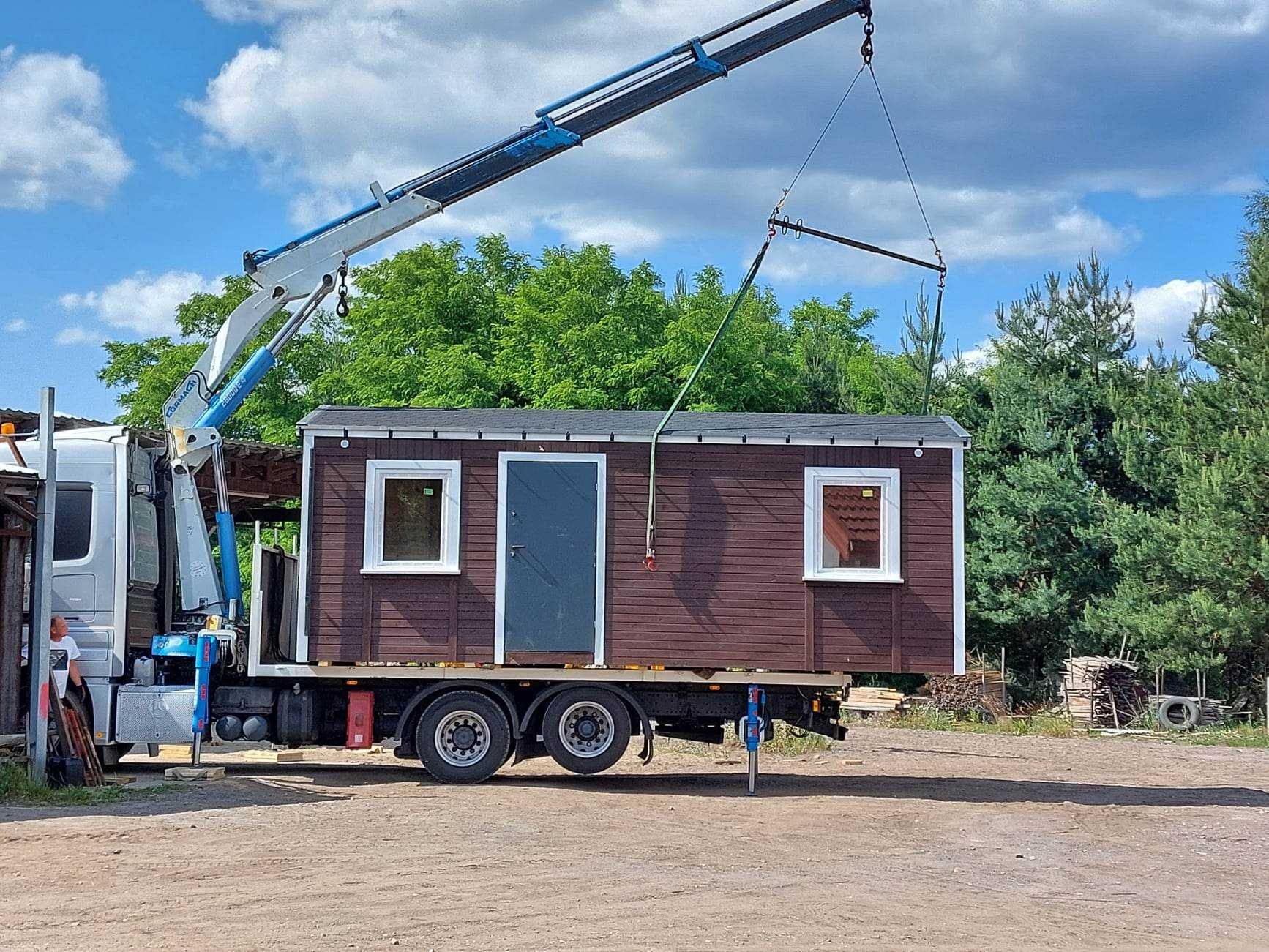 Domek holenderski drewniany na kołach 7mx3,2m ocieplony