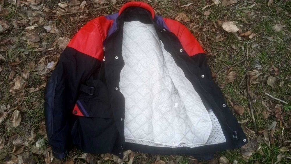 Мотокуртка с кордуры + нат. кож. вставки + защита + подстежка, 50 р./L