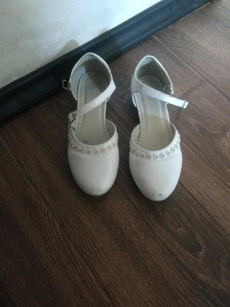 Buty dziewczęce komunia komunijne białe 35