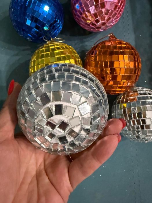 Діско шар новорічні прикраси іграшки на ялинку 12 см Disco ball диско