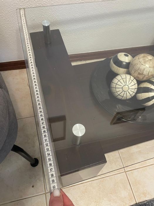 Mesa de Centro tampo em vidro
