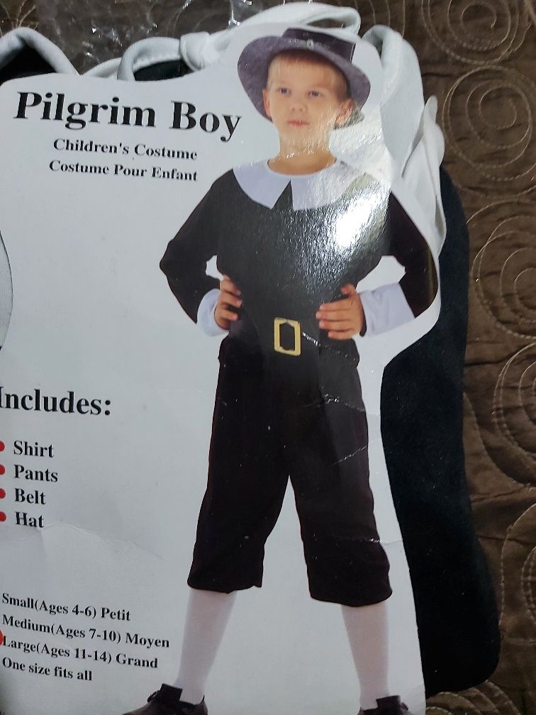 Fato de carnaval Pilgrim Boy