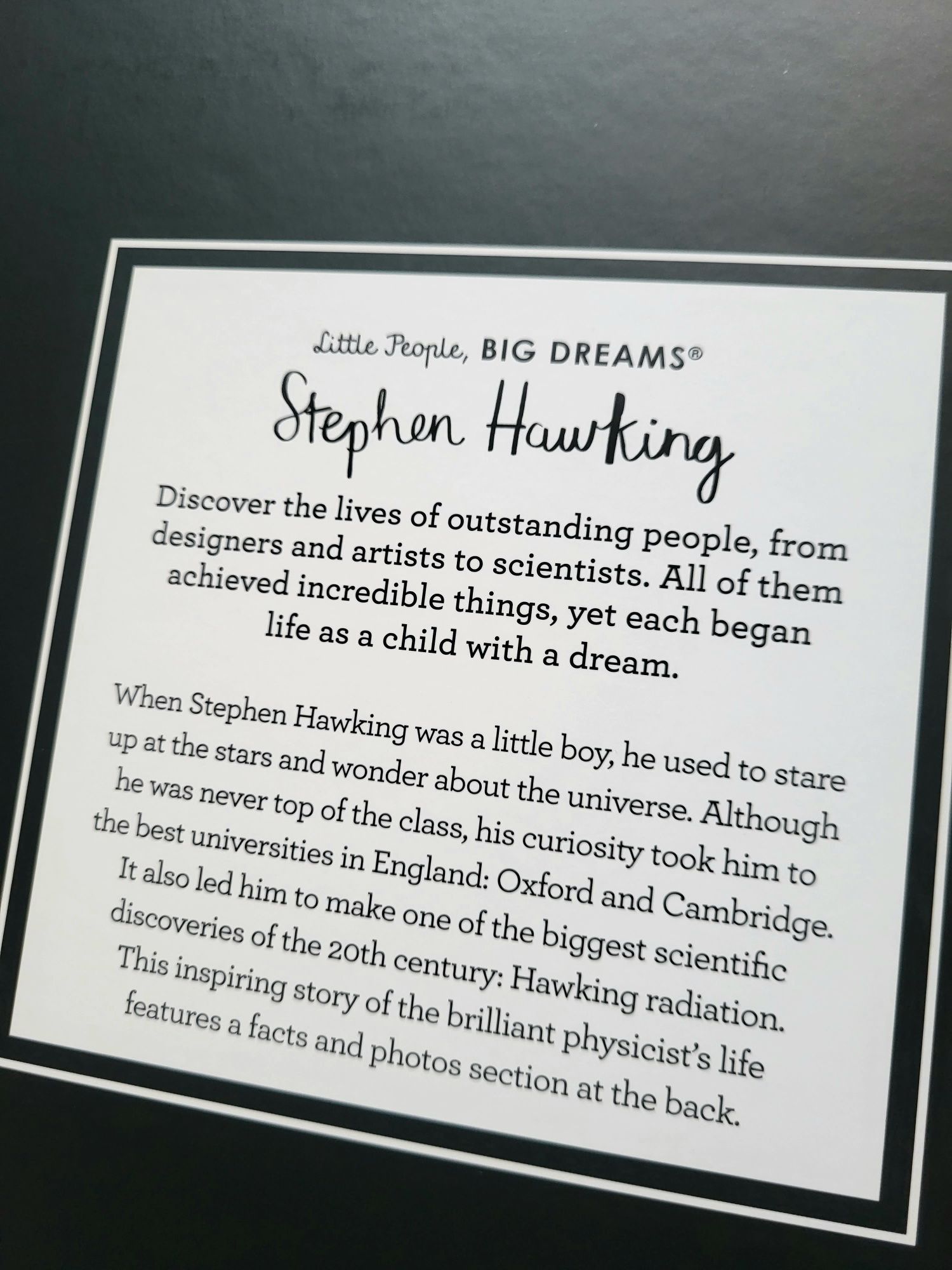 Stephen Hawking Little People, Big Dreams Sanchez Vegara po angielsku