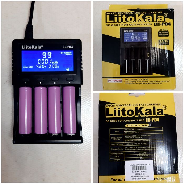 Автомат,зарядная станция Lito-Kala. Lii-402/,lLii-PD4/LII-M4 БРЭНД.