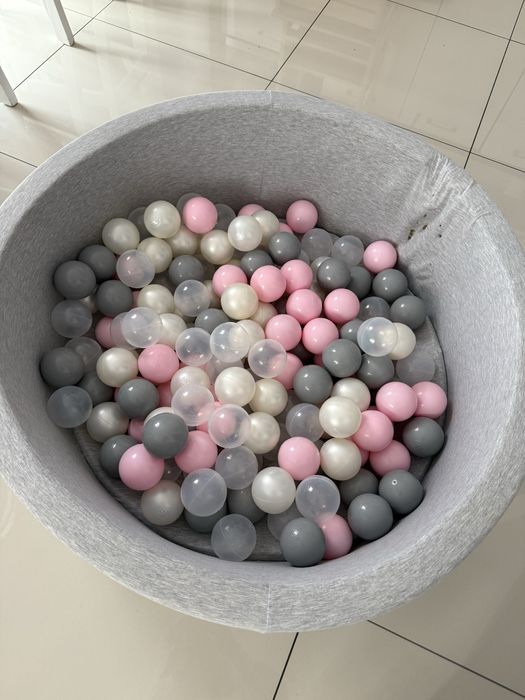 Suchy basen z kulkami Kiddy Moon super stan szary