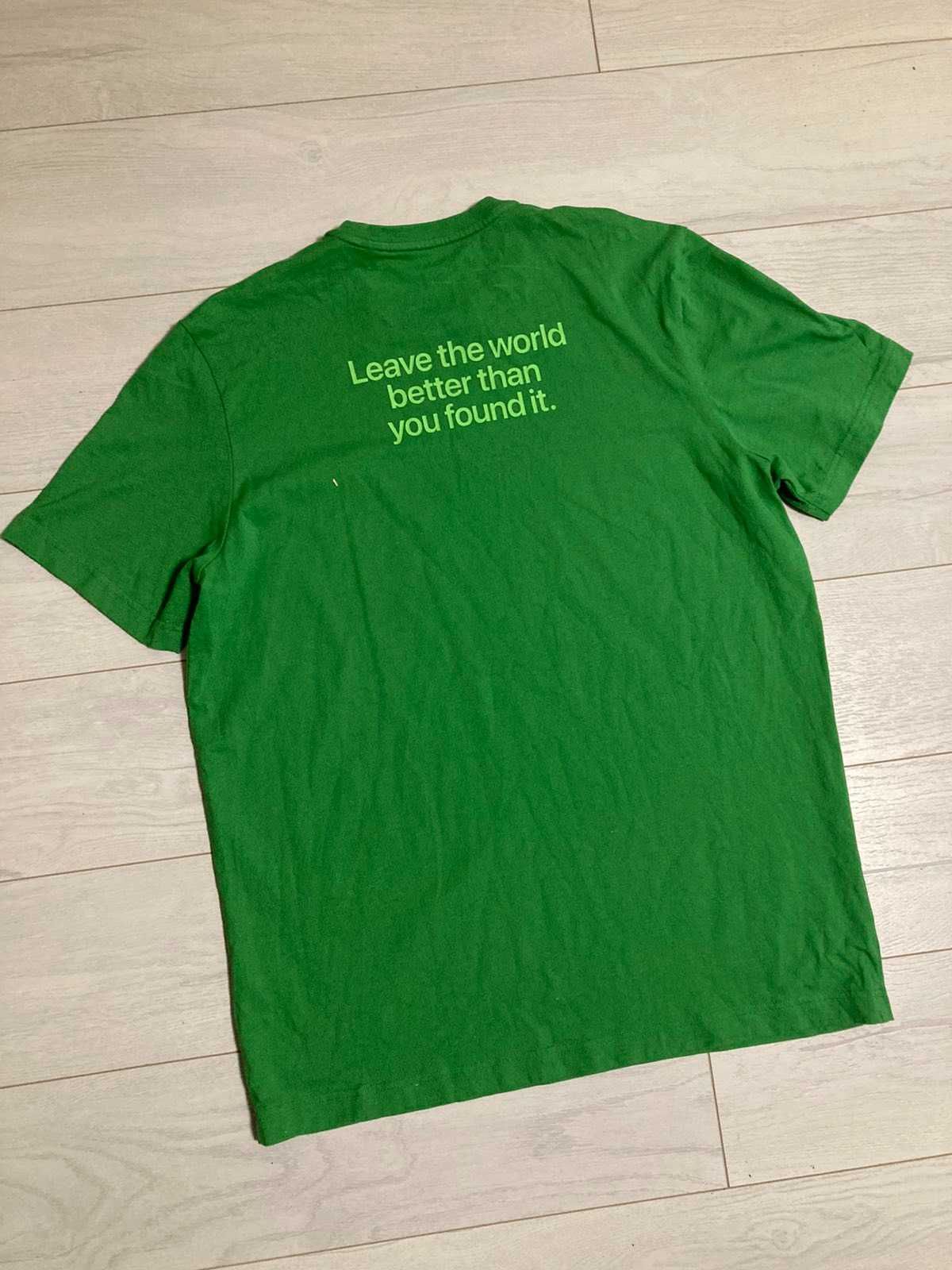 Зелена футболка із логотипом apple, 100% бавовна m