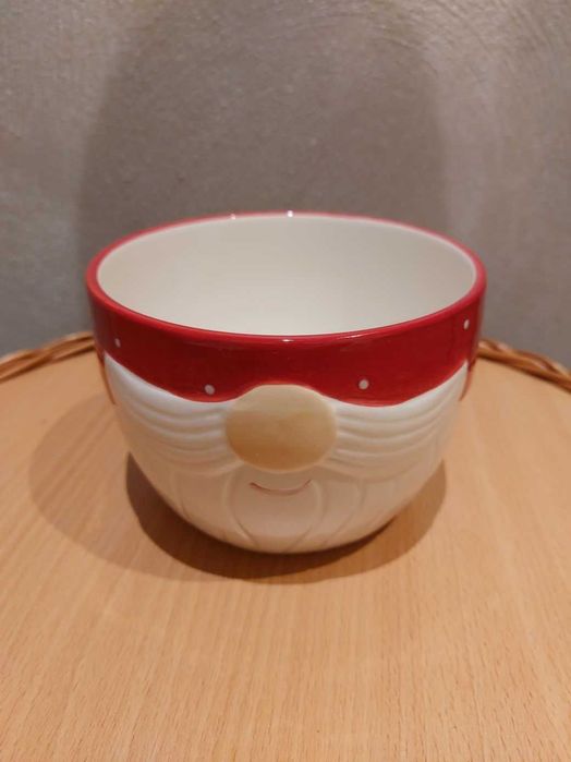 Świąteczna doniczka, miska ceramiczna