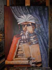 Kopia obrazu G.Arcimboldo Bibliotekarz