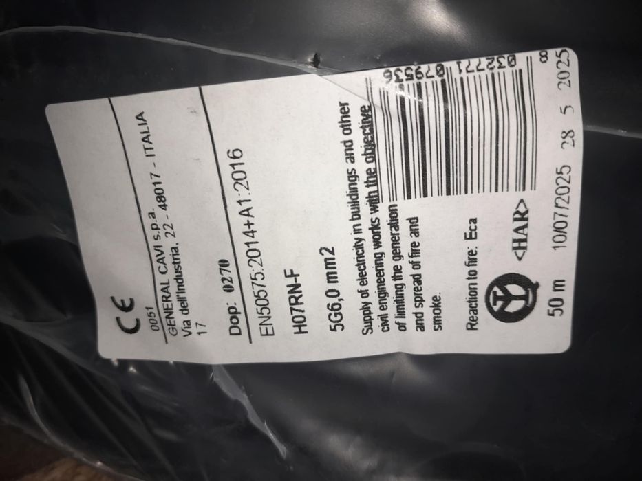 Przewód elektryczny 5x6 nowy