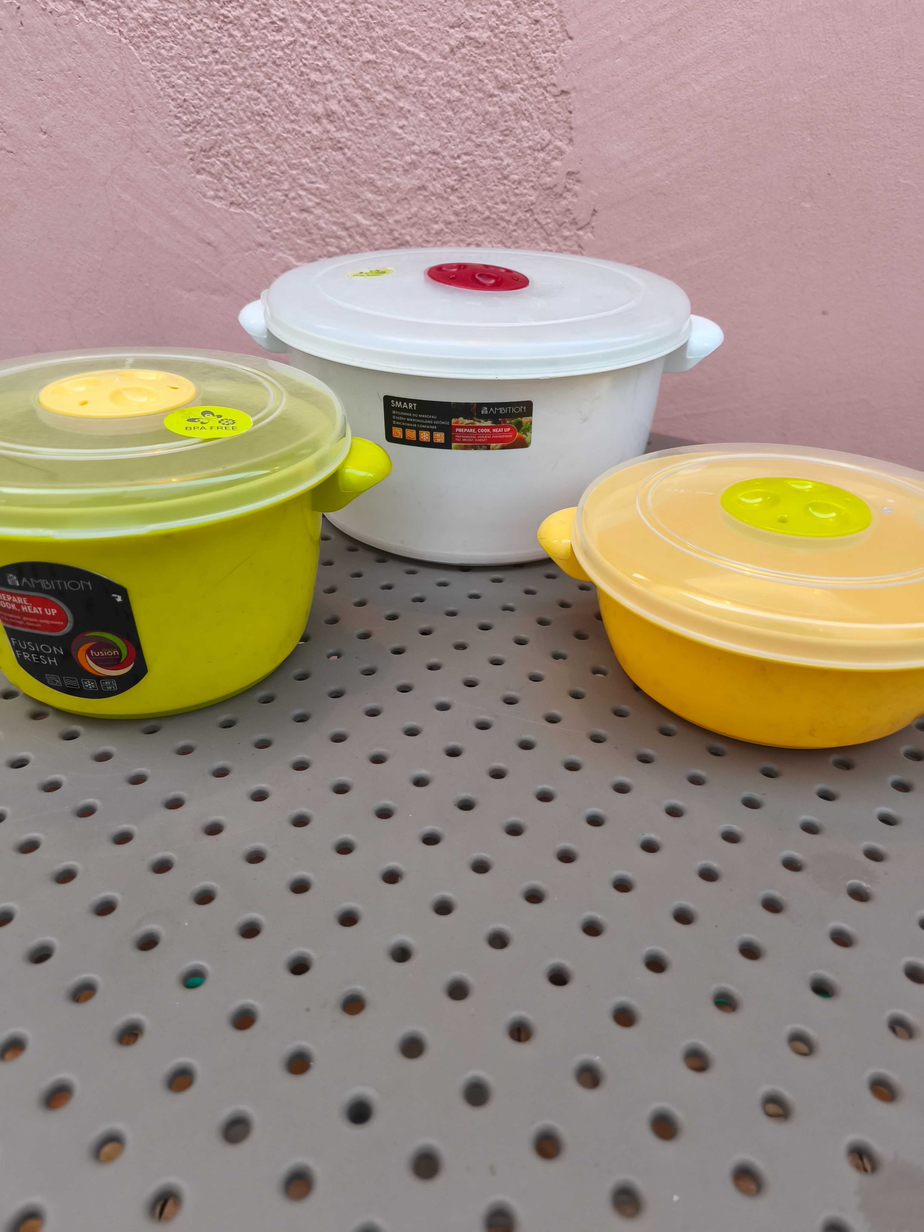 Pojemniki do kuchenek mikrofalowych zestaw 3szt. AMBITION