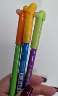 Długopisy usuwalne wymazywalne pieski happy color