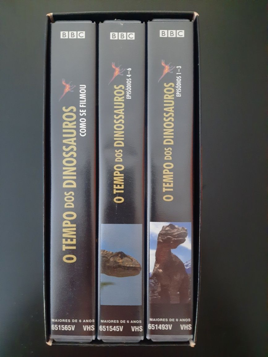 3 VHS, O Tempo dos Dinossauros - BBC
