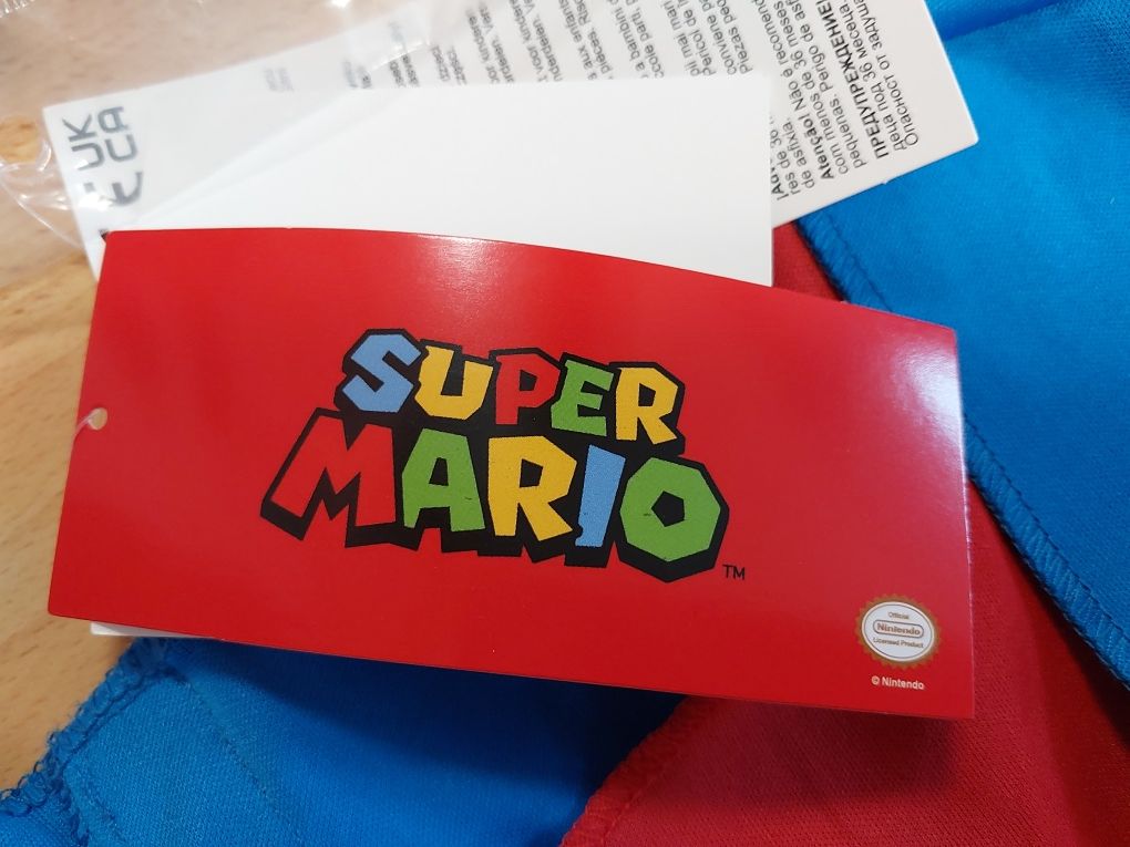 Nowy kostium Super Mario Bros  M L 3w1 meski Nintendo damski