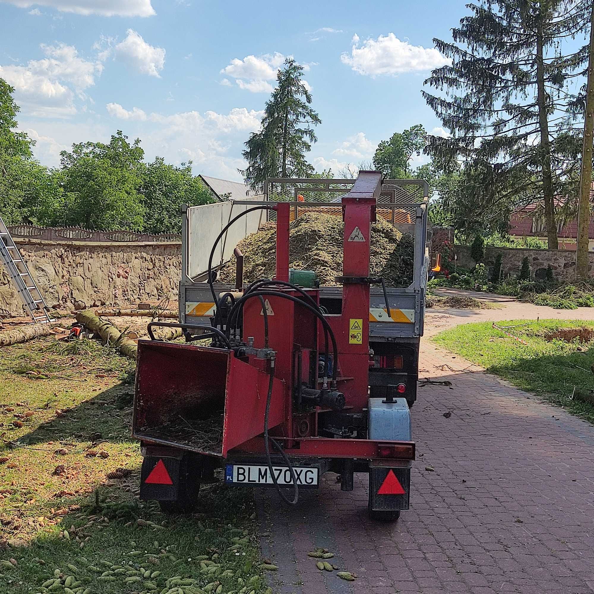 Podnośnik koszowy 30 i 18m.Wycinka drzew.Rębak, frezowanie pni