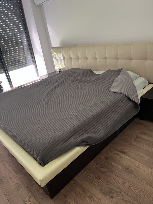 Cama de casal com 2*180 em madeira macica de carvalho