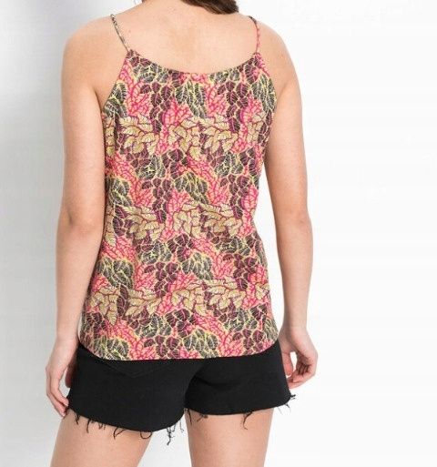 B.P.C bluzka letnia na ramiączka top wzór liście r.40/42