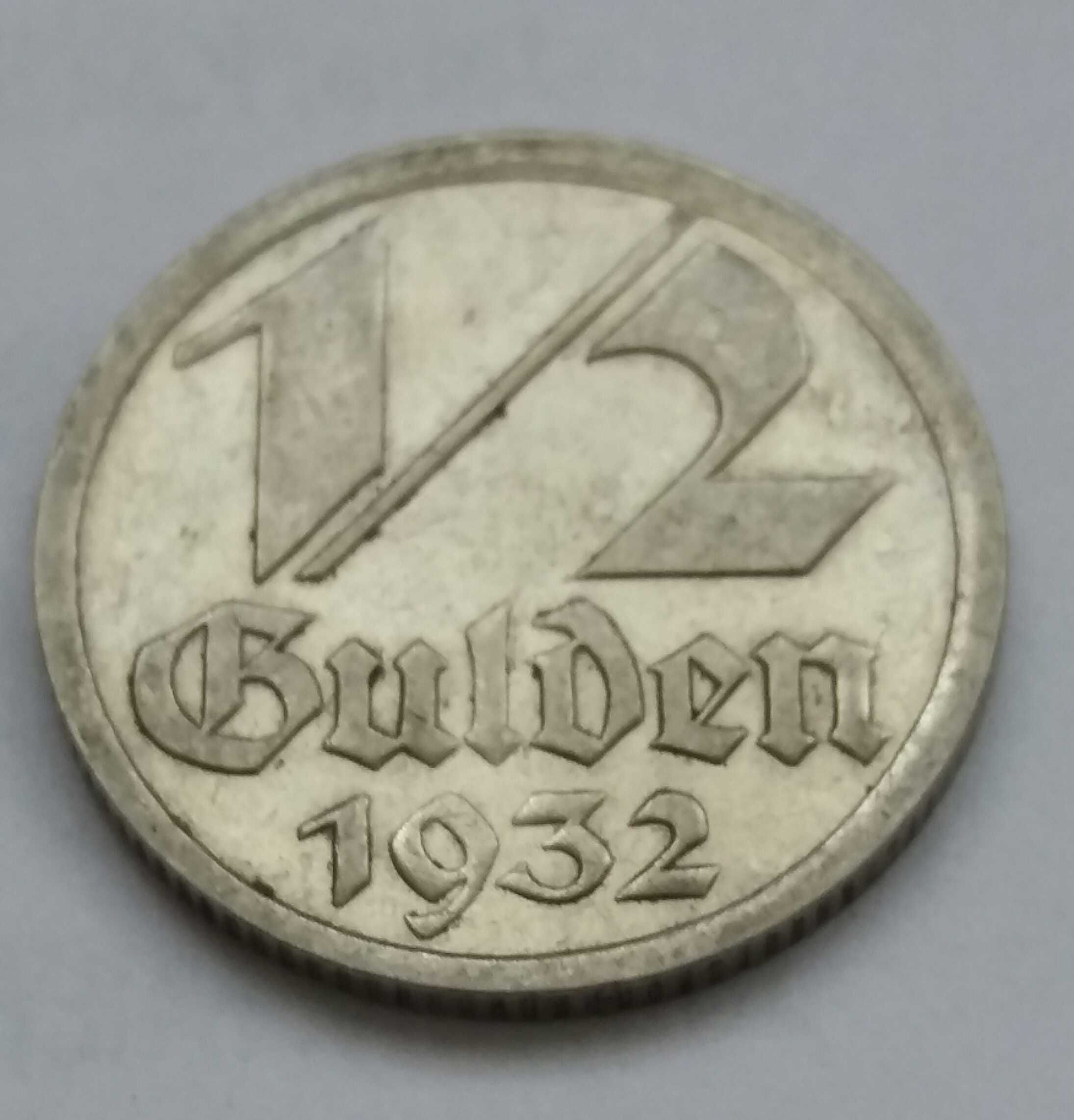 L M307 , 1/2  gulden 1932 WMG Wolne Miasto Gdańsk starocie