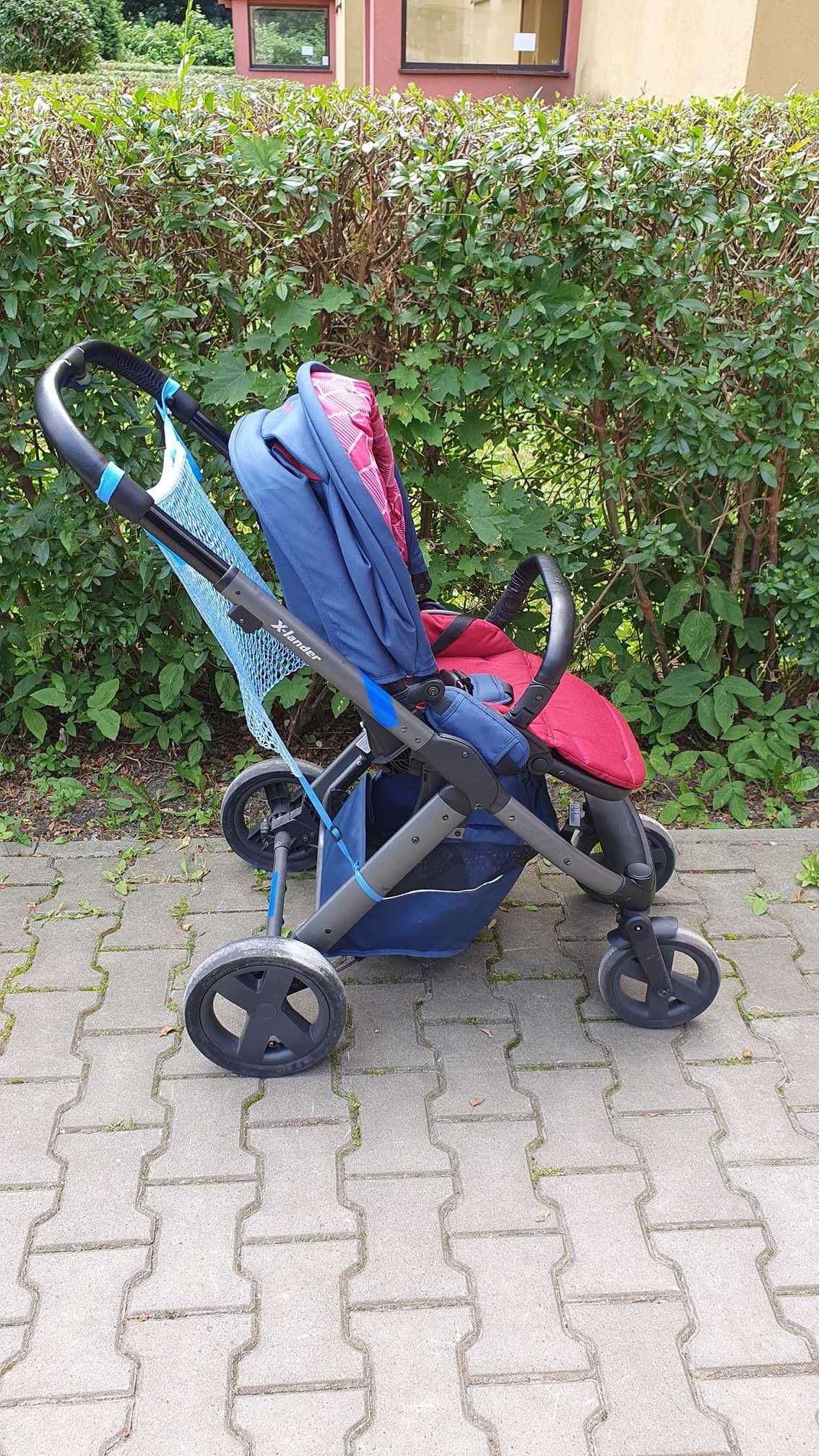 Wózek X-Lander (X-Pulse) 3w1 wraz z fotelikiem i bazą Maxi Cosi.