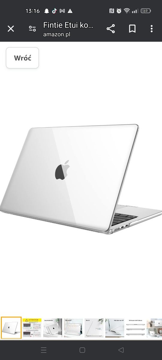 Fintie Etui kompatybilne z MacBook Air M2 z chipem 13,6" (wydanie 2022