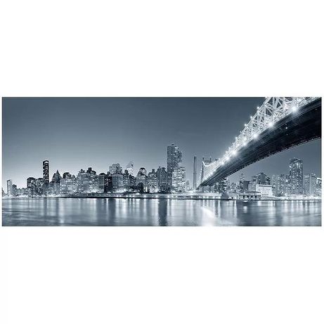 Obraz na szkle 125cm x 50cm Nowy Jork most miasto glasspik