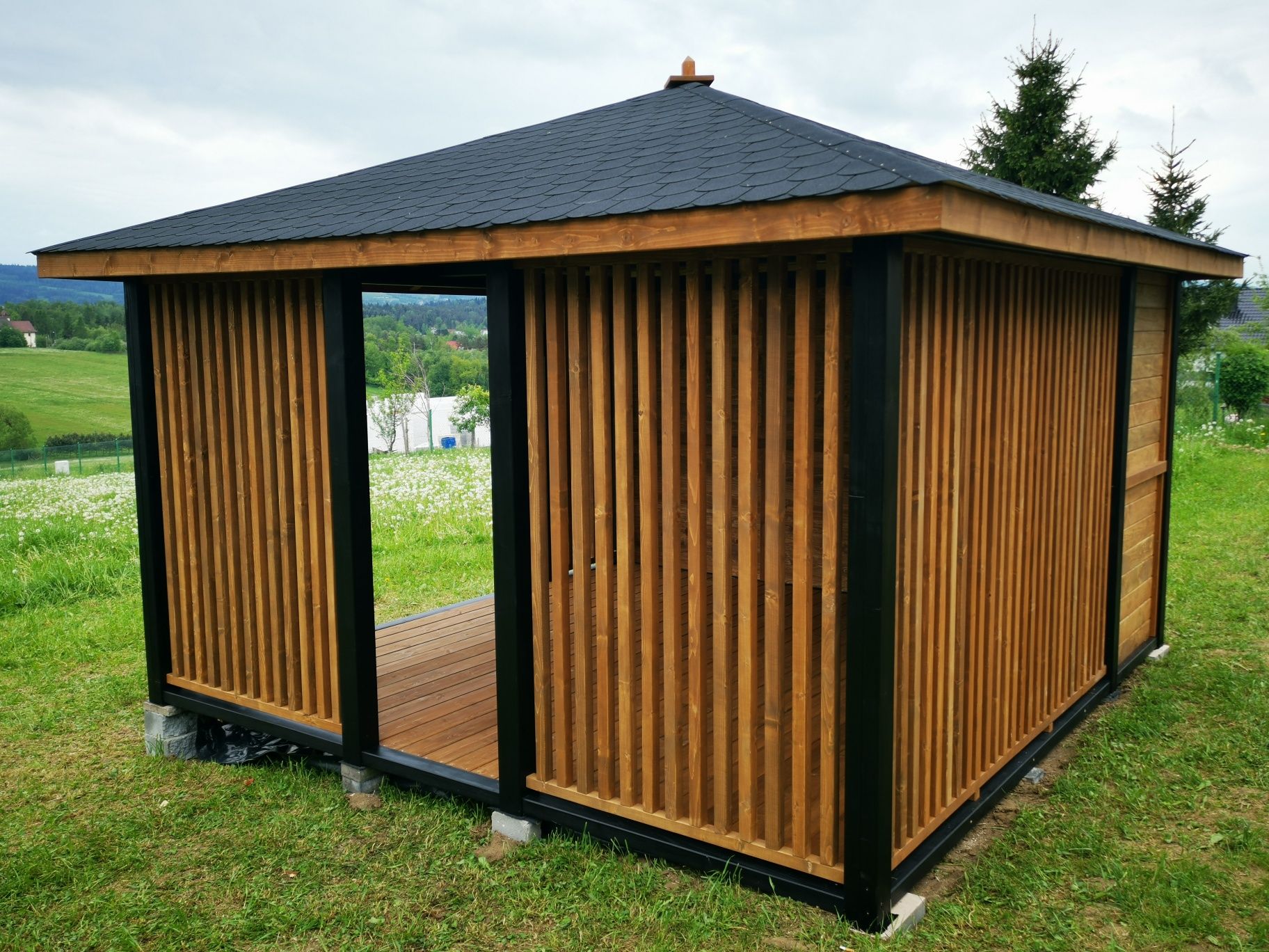 Altana 4x4 Z lamelami domek pergola lamele lamel
