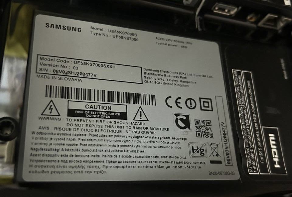 Teлевизор Samsung UE-55KS7000 55 " 4K Quantum Ultra SUHD Premium
