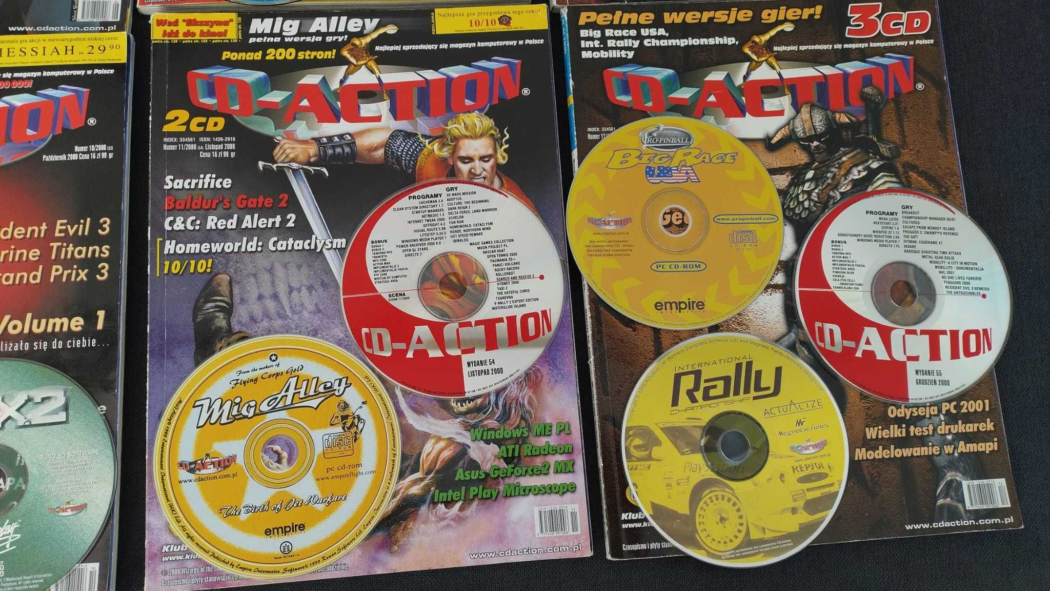 CD-Action rocznik 2000 kompletny, płyty + gazety