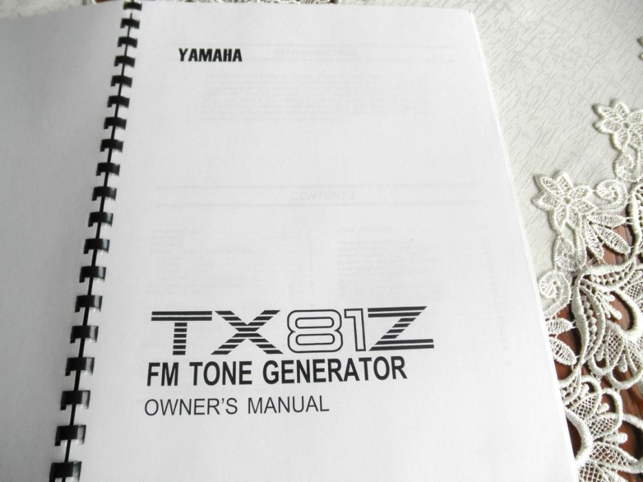 Instrukcja obsługi YAMAHA TX81Z. Owner's Manual.