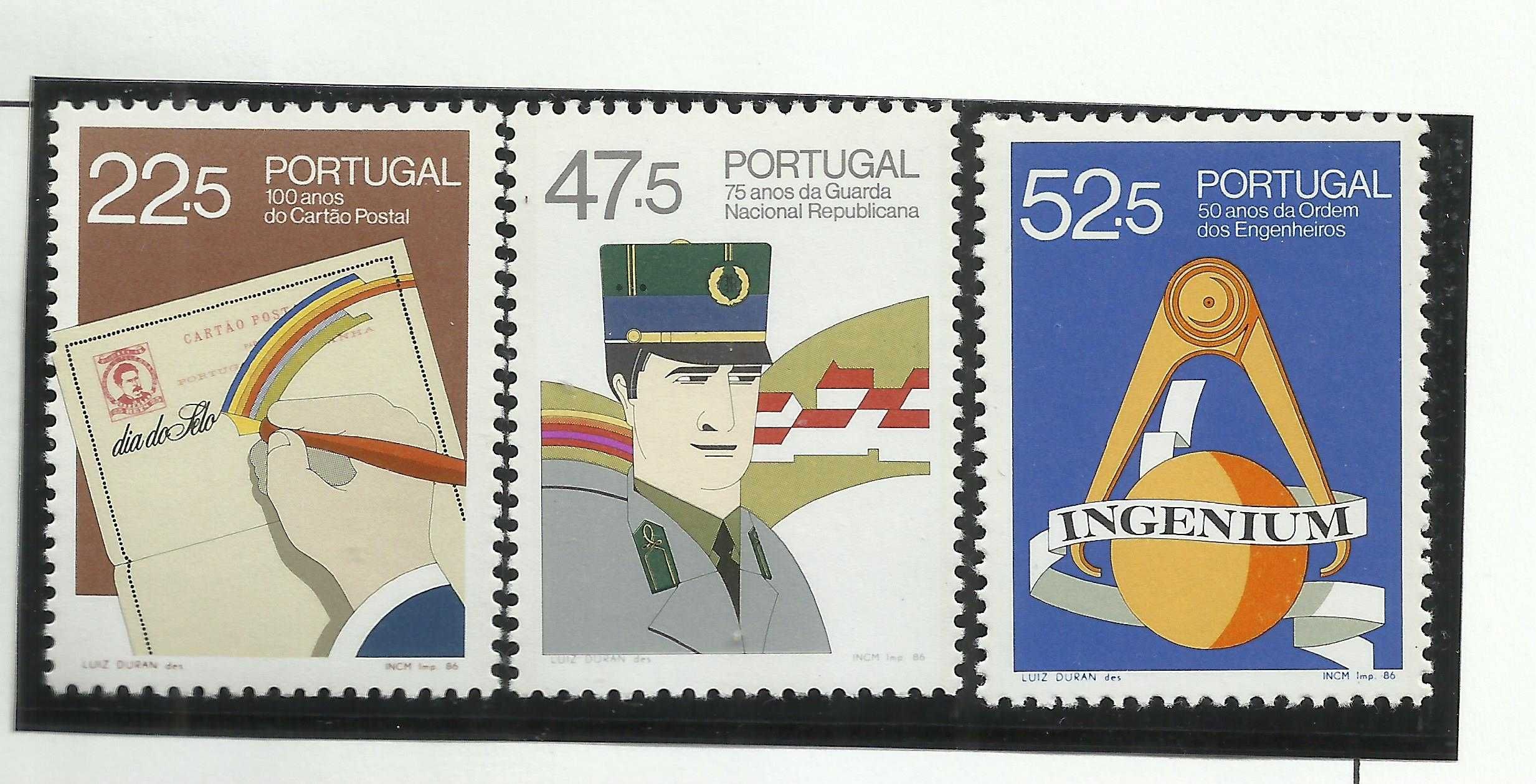 Selos portugueses – 26 selos de 1986, como novos e S/ charneira