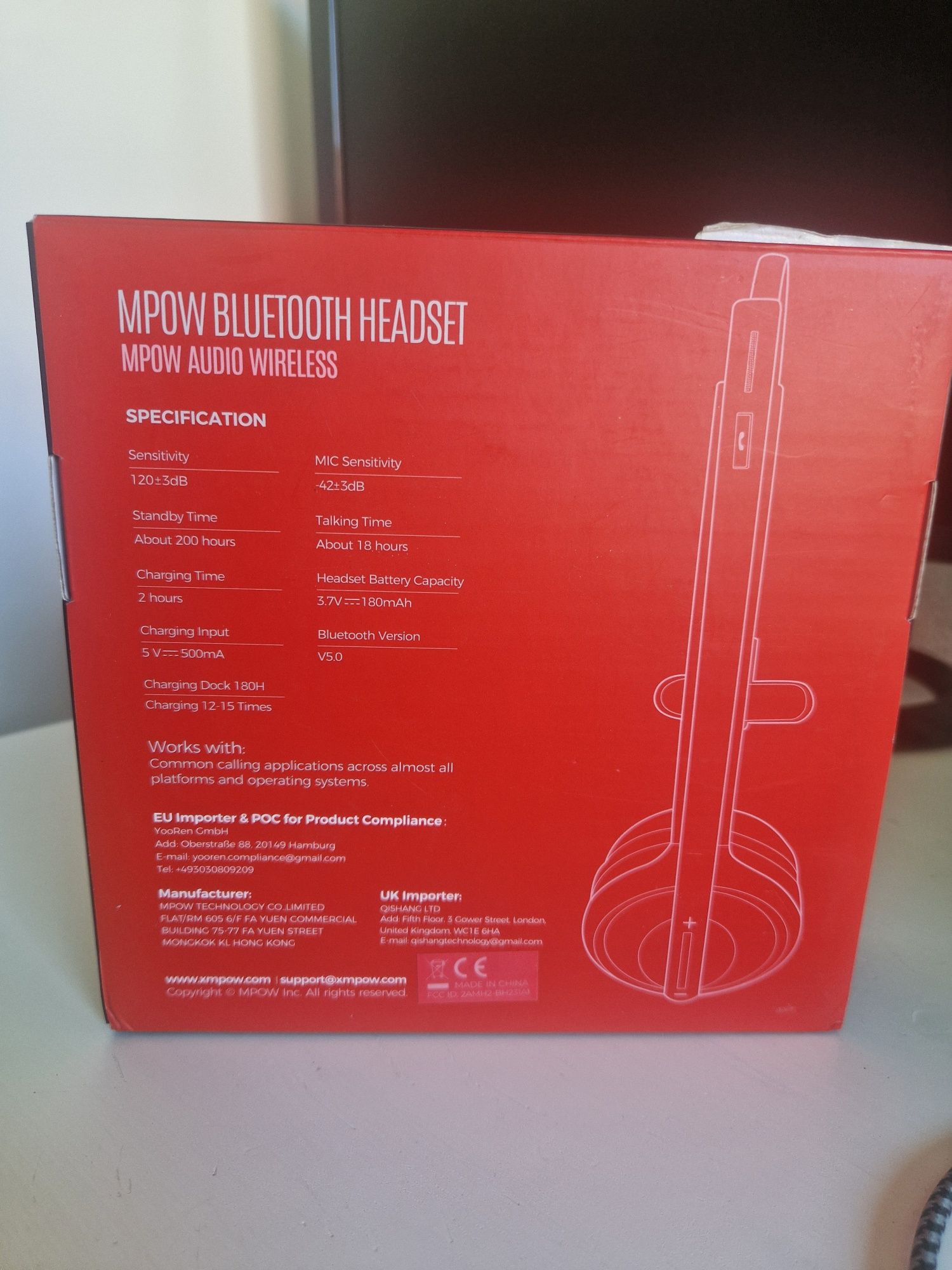 Bezprzewodowy zestaw słuchawkowy Bluetooth 5.0 Mpow M5 Pro