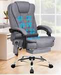 ALFORDSON Ergonomiczny fotel biurowy,  z funkcją masażu cieplnego,