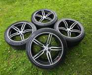 Sprzedam alufelgi MOTEC 19" 5x112 z oponami letnimi!