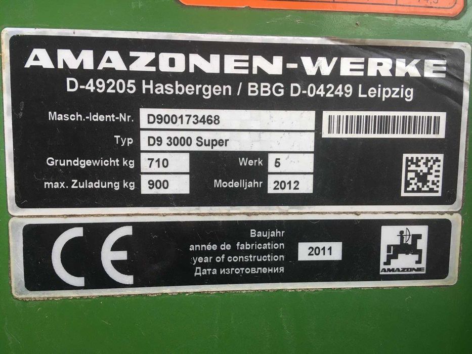 Amazone D9 3000 Super Сівалка навісна