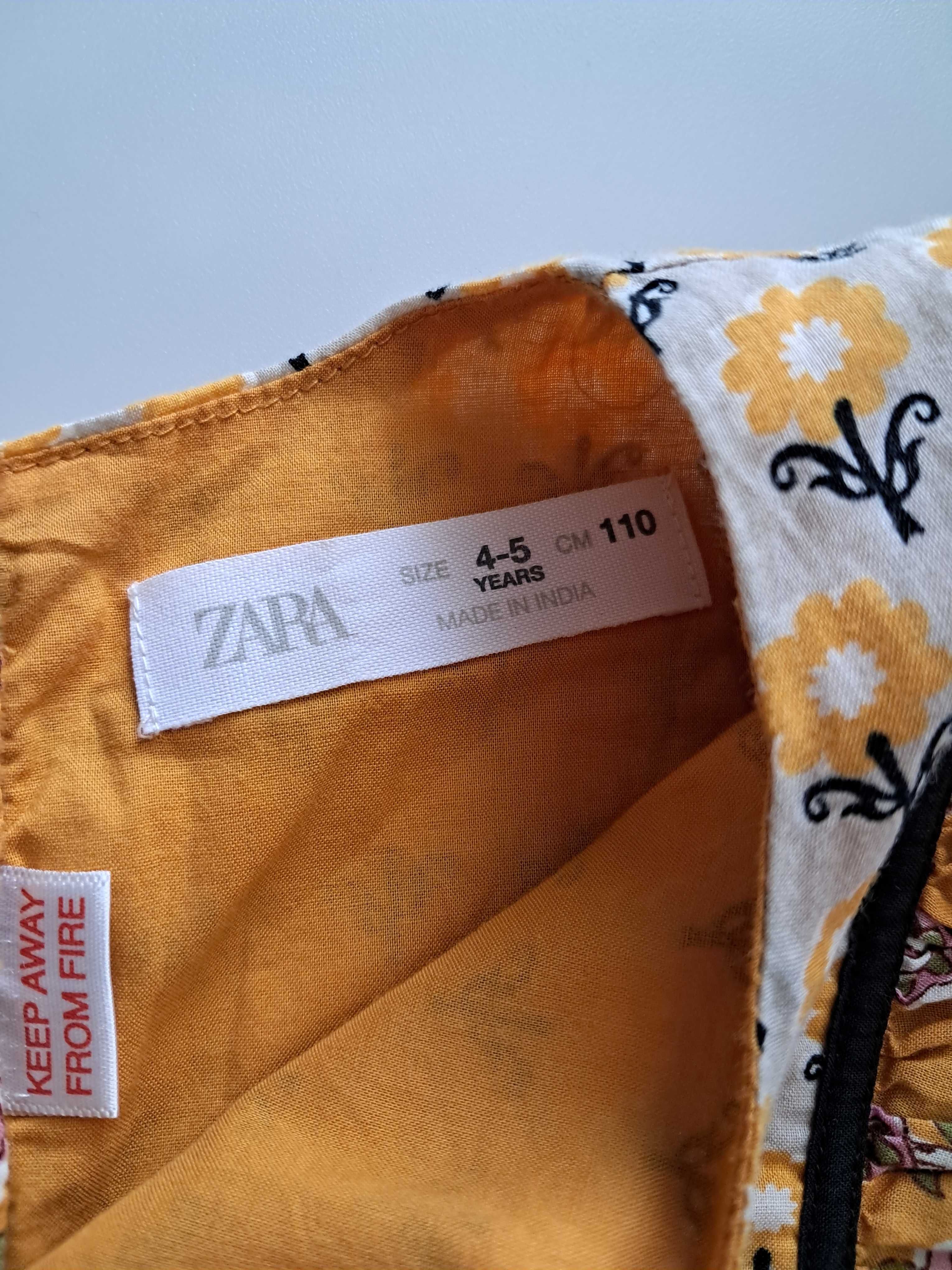 Śliczka sukienka Zara, bawełna, w kwiatki, j. nowa, r. 110 (4-5 lat)