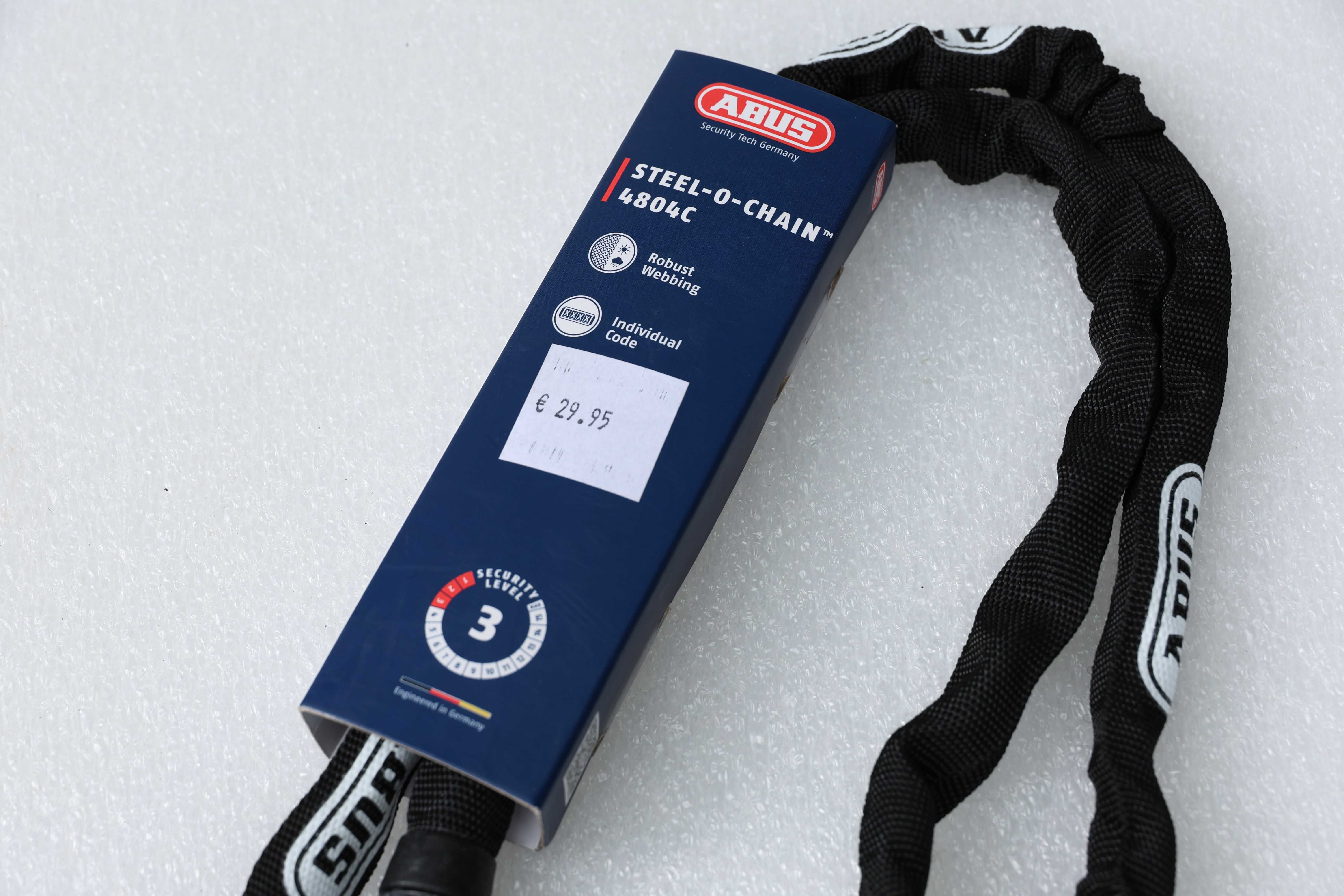 Łańcuch Abus Steel-O-Chain 4804C czarny, 110 cm