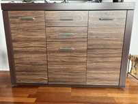 Komoda szafka black red white