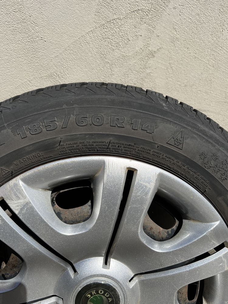 Диски з резиною 185/60/R14 5x100 Skoda Fabia, VW Polo, VW Golf 4