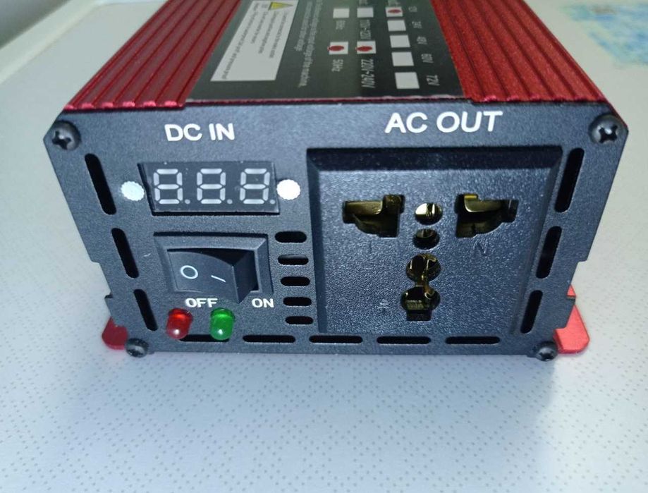 Інвертор 1600W чистий синус 12в. Для котла, холодильника, ноутбука