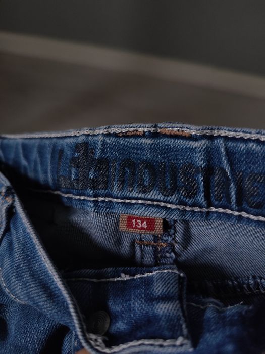 spodenki krótkie dżinsowe jeansowe shorty dziewczęce niebieskie 134