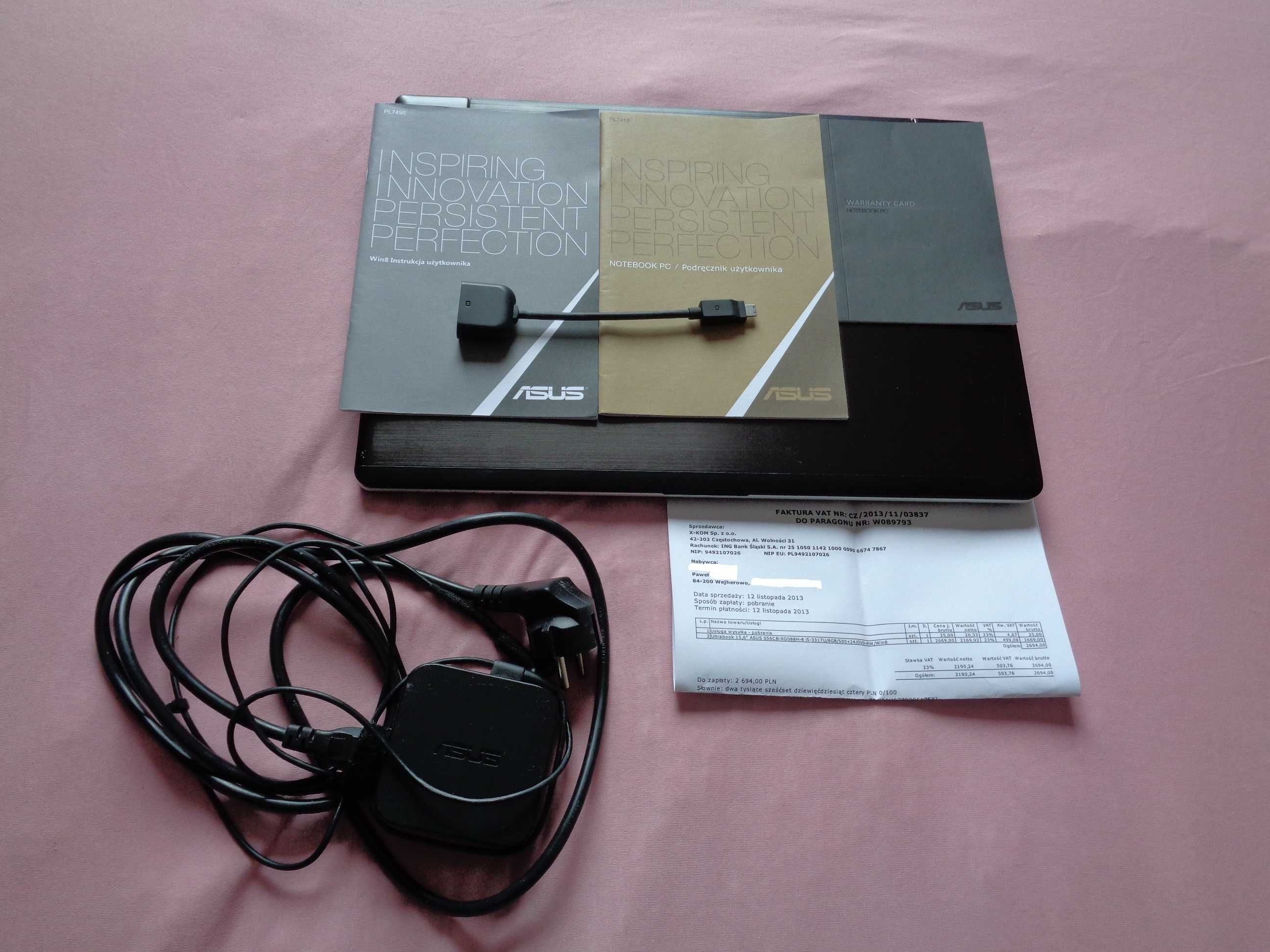 ASUS S56CB XO088H-8 i5-3317U /8GB/500+24 Win8