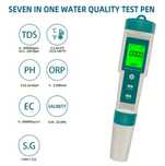 Тестер качества воды 7в1 ORP(ОВП)/РН/TDS метр + EC/TEMP/SALT/S.G